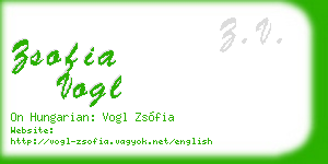 zsofia vogl business card