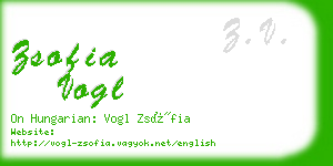 zsofia vogl business card